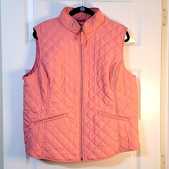 Van Heusen Jackets & Blazers - VAN HEUSEN ROSE COLOR EUC Sz XL Zippered VEST